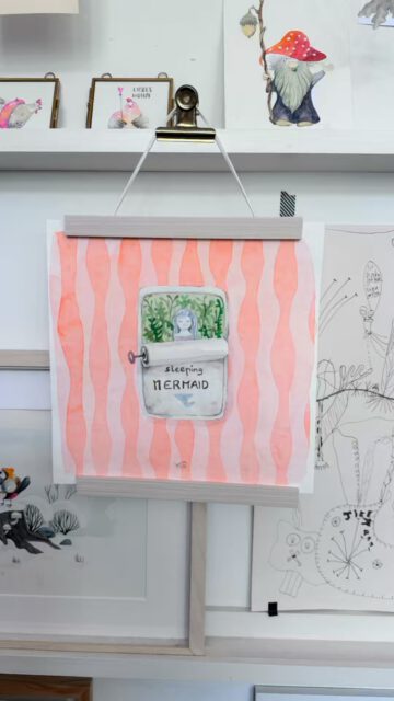 Kleines Work-in-Progess-Video von meiner „sleeping mermaid“  #workinprogress #winsorandnewtonwatercolors #mermaid #wnedition2025 #contestdach2025