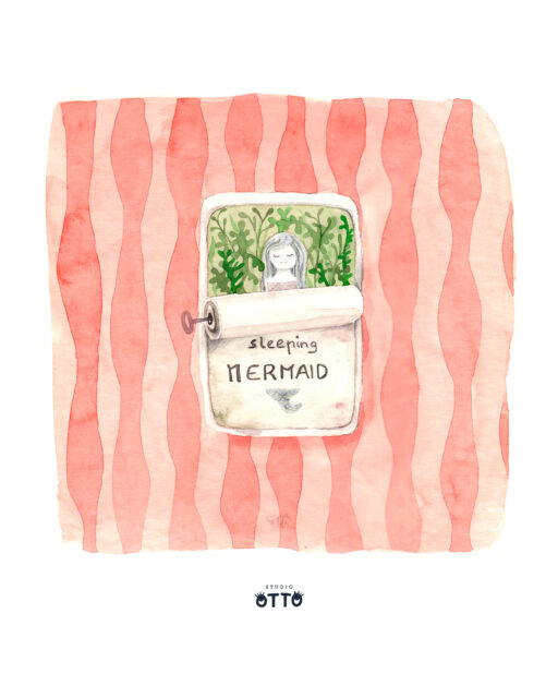 Bei meiner vorletzten Niederlage als Farben-Opfer hab ich die kleine „Revival Collection“ von Winsor&Newton gekauft (leider völlig unbeauftragt und selbst bezahlt). Dabei handelt es sich um sechs „historische“ Farben, die nun in besserer Qualität produziert werden. (Das muss man doch unterstützen!) Hier das erste Motiv mit diesem Set, ergänzt um Details mit Graphitstift. 
Ich hab mich zuerst dran gesetzt und Mischungen ausprobiert, wobei mir besonders die gedämpften Grüntöne gefielen, die aus dem „Field's Orange“ und dem doch sehr kalligem „Cinnabar Green“ entstehen. Und so bettet sich nun eine schlafende Meerjungfrau in sattem Algensalat.
.
During my penultimate defeat as a colourist, I bought the small ‘Revival Collection’ from Winsor&Newton (unfortunately completely uncommissioned and paid for by myself). These are six ‘historical’ colours that are now produced in better quality. (You have to support that!) Here is the first motif with this set, supplemented with details in graphite pencil. 
I sat down first and tried out some mixtures, and I particularly liked the muted green tones that emerge from the ‘Field's Orange’ and the very chalky ‘Cinnabar Green’. And so now a sleeping mermaid lies in a lush seaweed salad.
.
.
.
#WNEdition2025 #ContestDACH2025 #WinsorandNewton #watercolor #watercolor_art #mermaidlife #mermaid #mermaidvibes #watercolor_art #mermaidillustrated #mermaidillustration #mermaidillustration