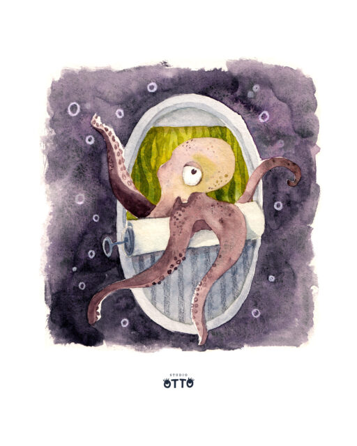 Der Oktopus hat verschlafen. Ist halt auch zu gemütlich in seiner Krakendose. Und bis man mal alle acht Arme unter Kontrolle hat ... Deswegen ist er auch verspätet dran zu „Water & Creatures“ 🌊 🐋 im World Watercolour Month von @hahnemuehle_global 
Gemalt mit meinem neuen Lieblingsset von Aquarius (selbstgekauft im schönen Helsinki)

The octopus overslept. It's just too cosy in its kraken box. And until you have all eight arms under control... 
Painted with my new favourite set from Aquarius (bought myself in beautiful Helsinki). My contribution to the topic ‘glorious water’ by @flashpaints_official 
.
.
.
#HahnemuehleWaterCreatures #octopus #octopussies #watercolor #aquarell
 #watercolor_art #illustratedanimals #watercolor #illustration #drawing #romanszmalaquarius #aquariuswatercolor #romanszmalart #FlashWWMContest