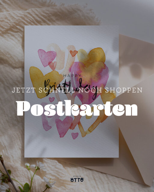 Noch bis zum 7. August könnt ihr Postkarten, Hühnerposter und andere schöne Dinge shoppen, dann geht's für mich und den Shop erstmal in die Sommerpause. Wer also noch Geburtstagskarten, Poster oder Trauerkarten braucht, schaut mal rein unter www.studiootto.de
.
You can still buy postcards, posters and other beautiful items until 7 August, then it's time for me and the shop to take a summer break. So if you still need birthday cards, posters or sympathy cards, take a look at www.studiootto.de.
.
#postcards #geburtstagskarte #etsyshop #etsyseller #etsyhandmade #etsydeutschland