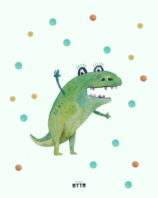 Kleines Krokodil für ein Set neuer Kinderzimmerposter. Oder Geburtstagseinladungen - mal schauen... Ich hoffe, ihr habt auch alle Bälle in der Luft oder lasst sie jetzt für's Wochenende einfach mal fallen. 
.
.
.
A little crocodile for a set of new children's room posters. Or birthday invitations – we'll see... I hope you're all keeping all your balls in the air, or just letting them drop for the weekend.
.
#watercolor_art #illustratedanimals #watercolor #illustration #drawing #forthosewholovetopaint #winsorandnewtonwatercolors #watercolorillustration #childrensillustration #childrensillustratorart #krokodil #studiootto